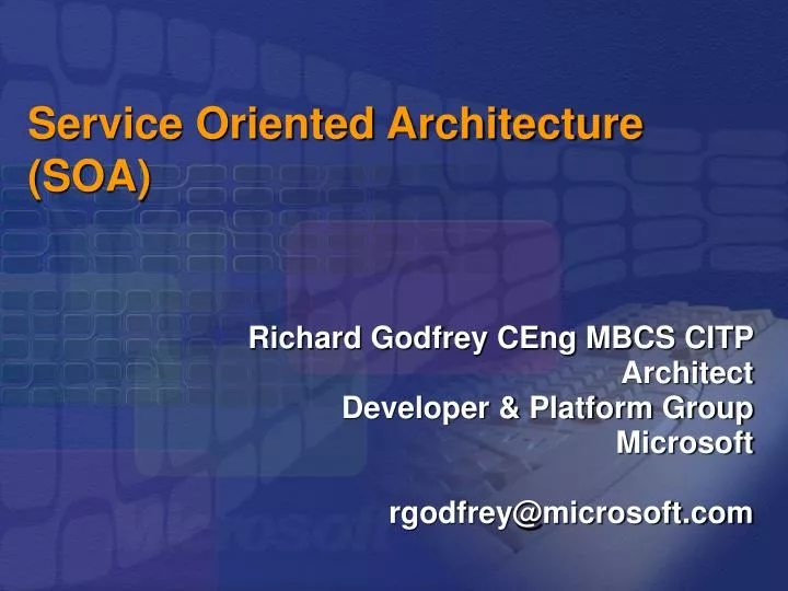 service oriented architecture soa