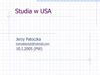studia w usa