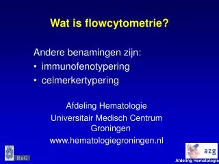 wat is flowcytometrie