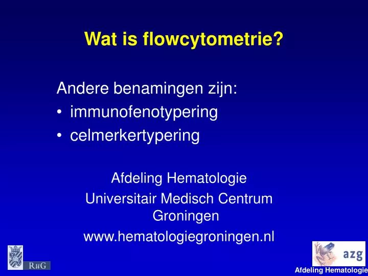 wat is flowcytometrie