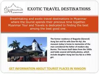 Exotic travel destination