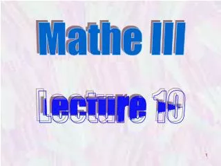 Mathe III