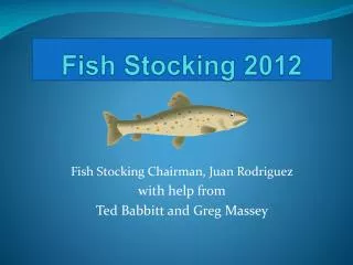 Fish Stocking 2012