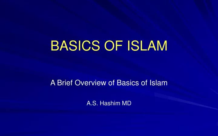 basics of islam