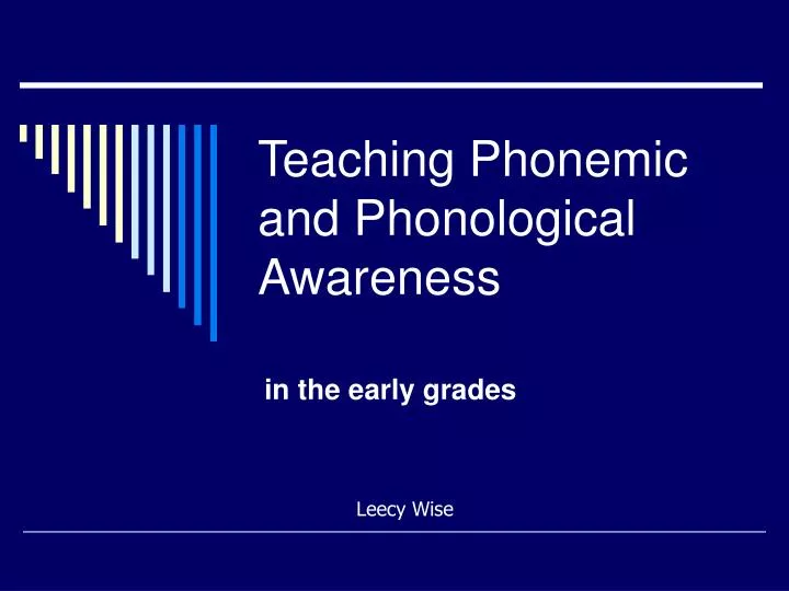 teaching phonemic and phonological awareness