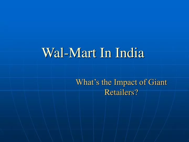 wal mart in india