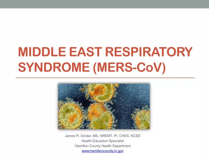 middle east respiratory syndrome mers c o v