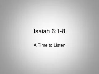 Isaiah 6:1-8