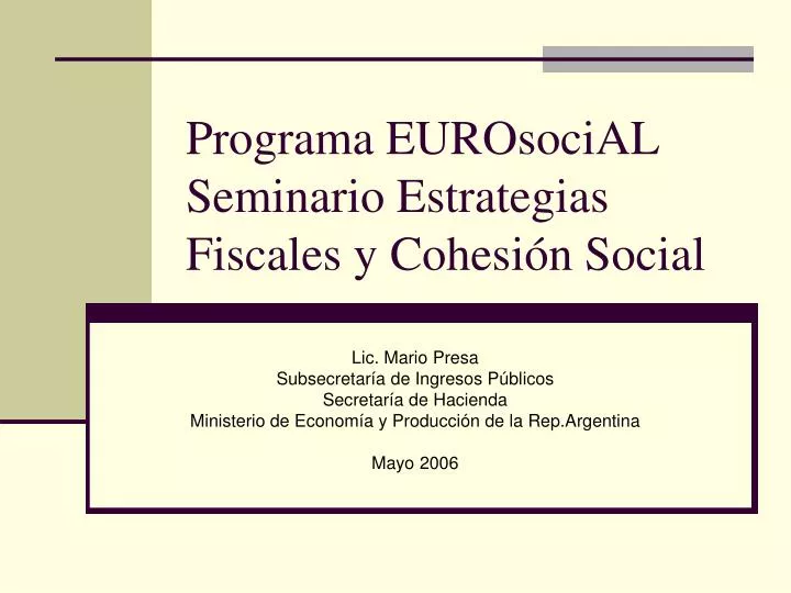 programa eurosocial seminario estrategias fiscales y cohesi n social