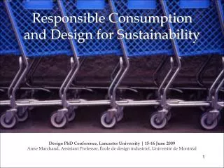 Responsible Consumption and Design for Sustainability