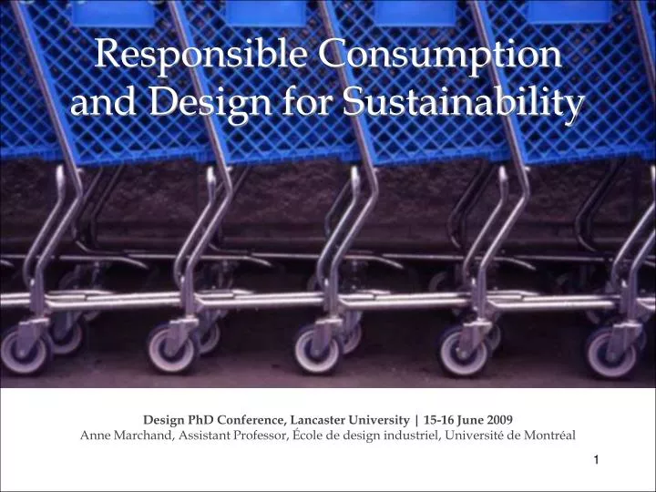 responsible consumption and design for sustainability