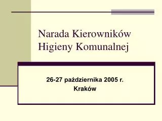 narada kierownik w higieny komunalnej