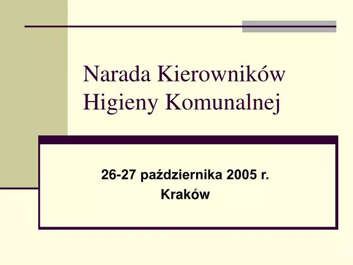 narada kierownik w higieny komunalnej