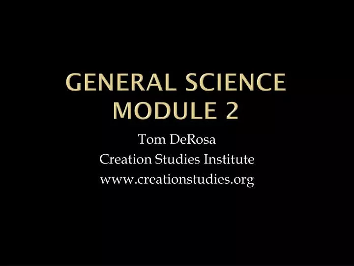 general science module 2