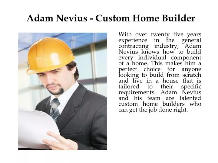 adam nevius custom home builder