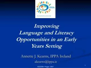 Annette J. Kearns, IPPA Ireland akearns@ippa.ie
