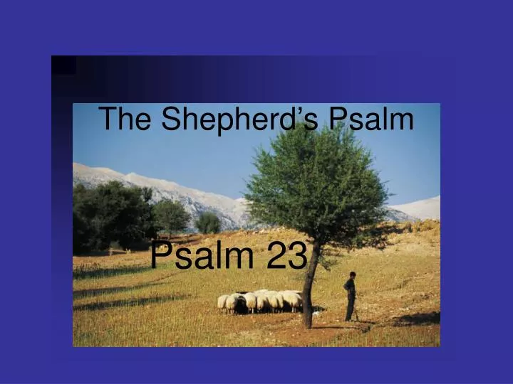 the shepherd s psalm