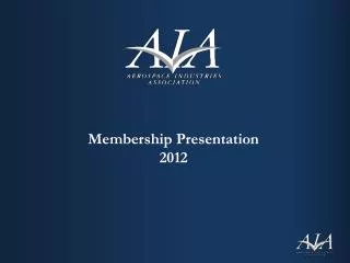 Membership Presentation 2012