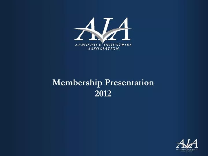 membership presentation 2012