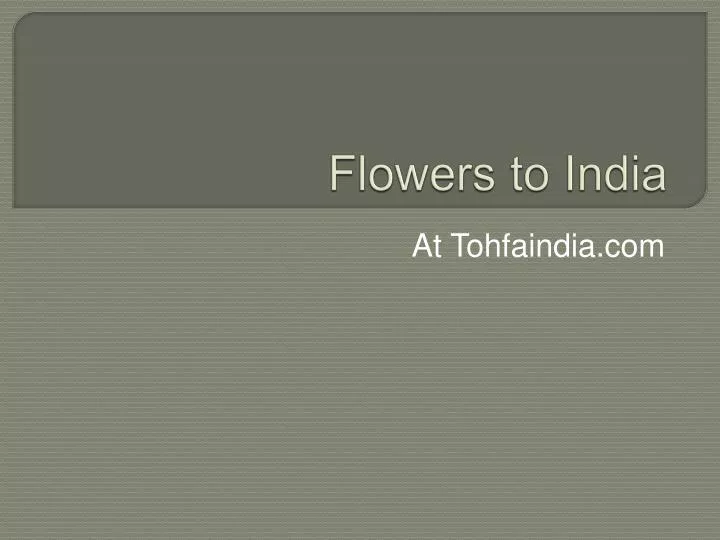 flowers to india