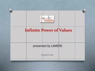 Infinite Power of Values