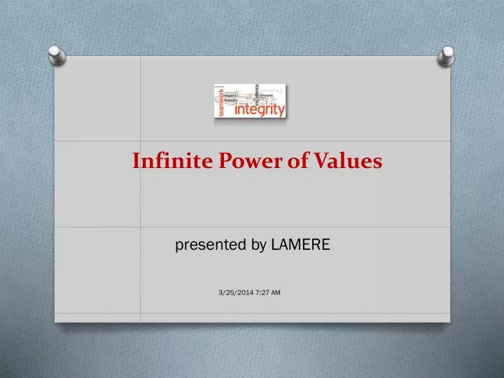 infinite power of values