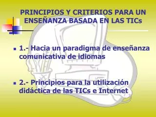 principios y criterios para un ense anza basada en las tics