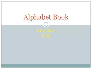 alphabet book
