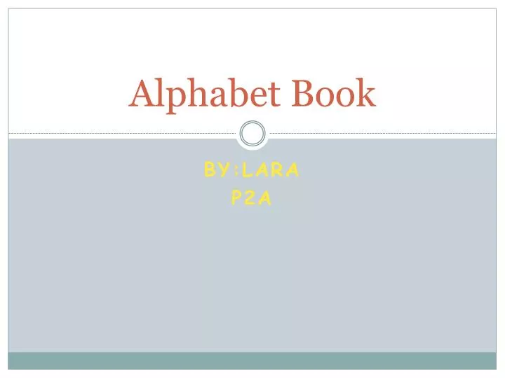 alphabet book