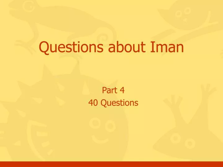 questions about iman