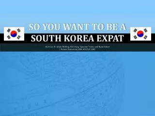 So you want to be a South Korea Expat