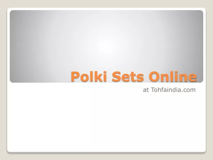 polki sets online