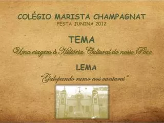lema galopando rumo aos cantares