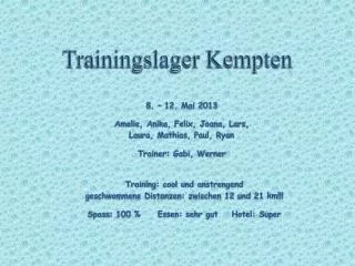 trainingslager kempten