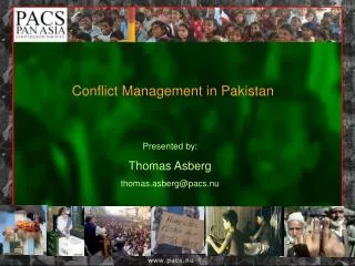 Conflict Management in Pakistan