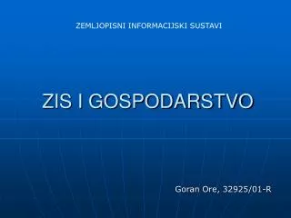 zis i gospodarstvo