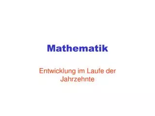 mathematik
