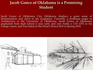 jacob gonce of oklahoma is a promising student