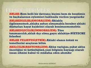 felsef ter mler
