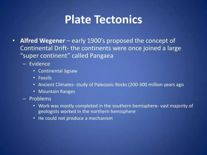 plate tectonics