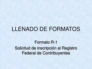 llenado de formatos