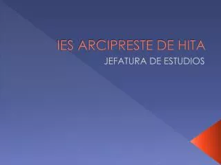 ies arcipreste de hita