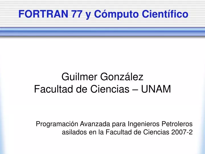 fortran 77 y c mputo cient fico