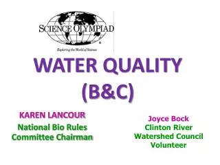 WATER QUALITY (B&amp;C)