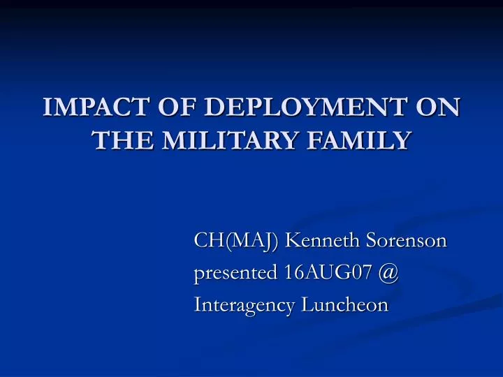 impact of deployment on the military family
