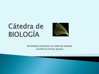 c tedra de biolog a