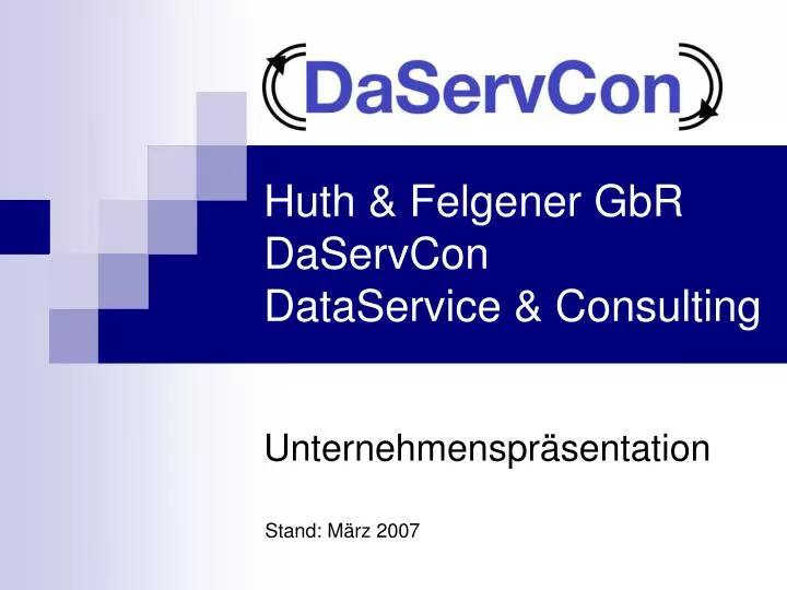 huth felgener gbr daservcon dataservice consulting