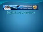 English conversation - slide 1
