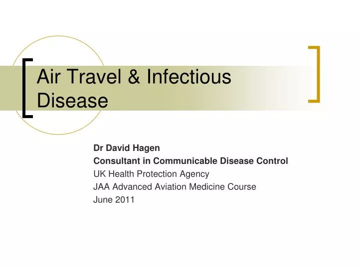 air travel infectious disease