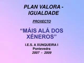 plan valora igualdade